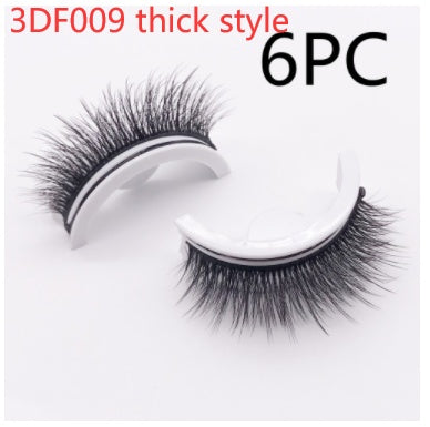 Réutilisable 3D Vison Cils Naturels Faux Cils Auto-adhésif Faux Colle-livraison Cils Maquillage Extension de Cils Cils De Soie