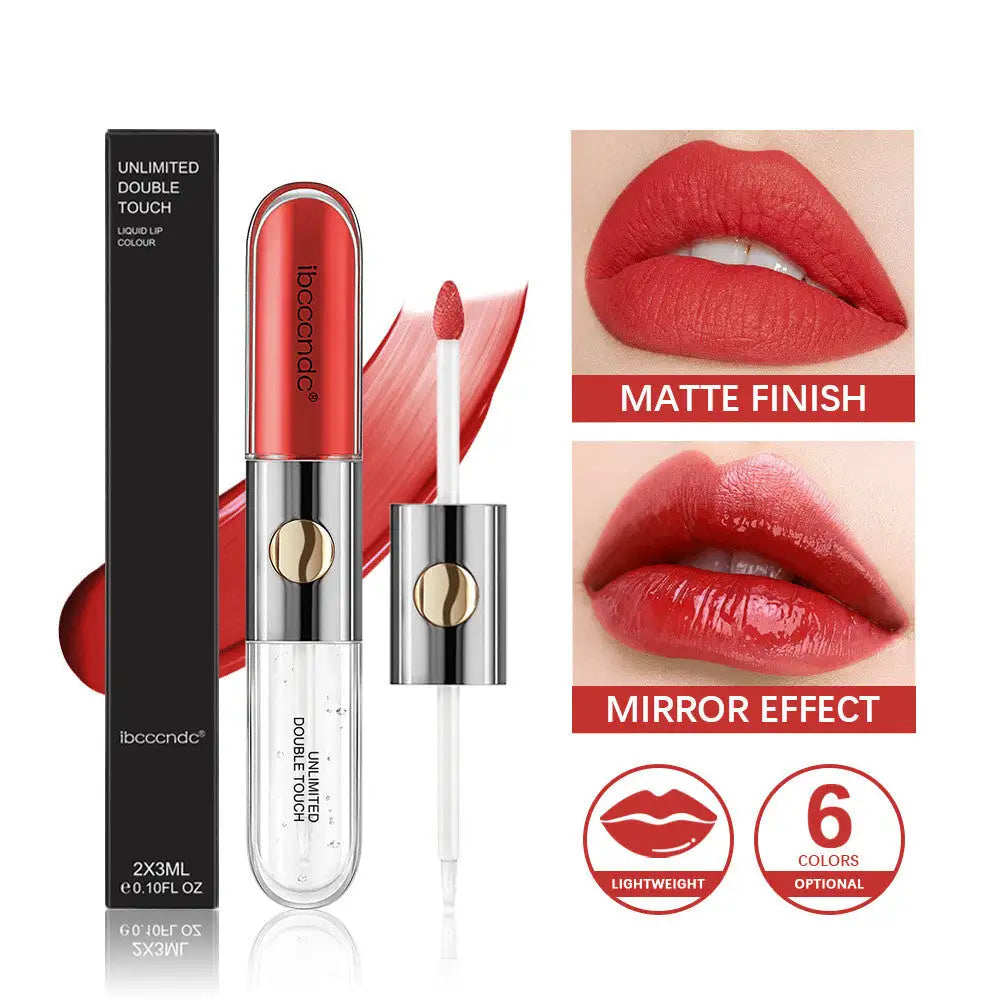 Double-Ended Matte Lip Lacquer Water Proof