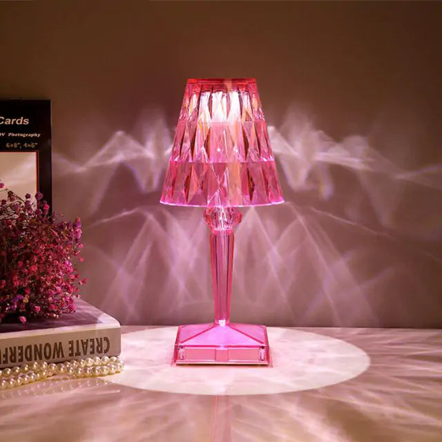 Diamond Table Lamp: USB Touch Sensor LED Night Light